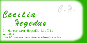 cecilia hegedus business card